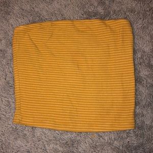 American Eagle Yellow and White Striped Tube Top